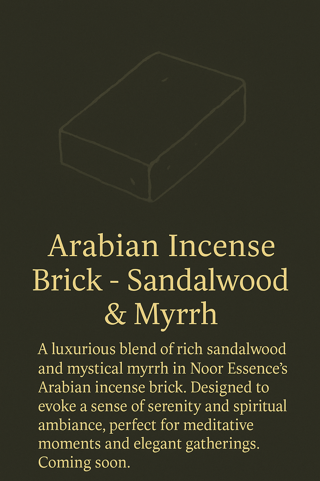 Arabian Incense Brick - Sandalwood & Myrrh